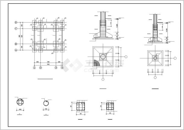 钟鼓楼CAD结构设计图-图二