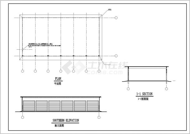 某公司项目汽车库结构规划详图-图一