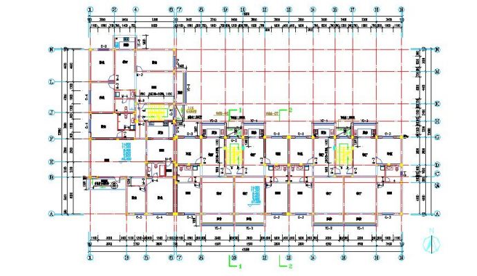 某建筑六栋楼的设计方案平面CAD图纸_图1
