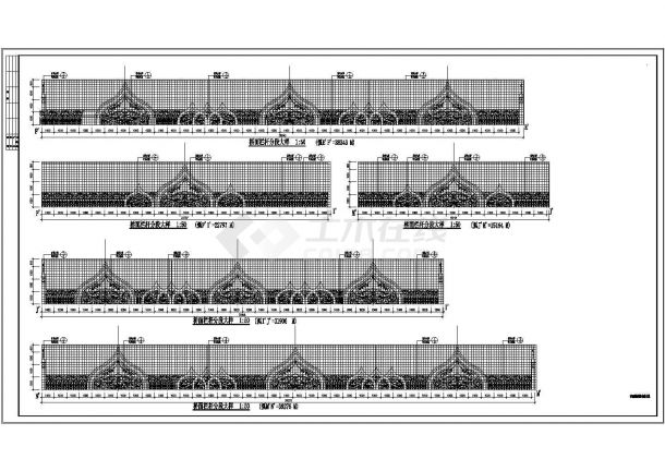 人行天桥栏杆大样设计图纸（共4张）-图二