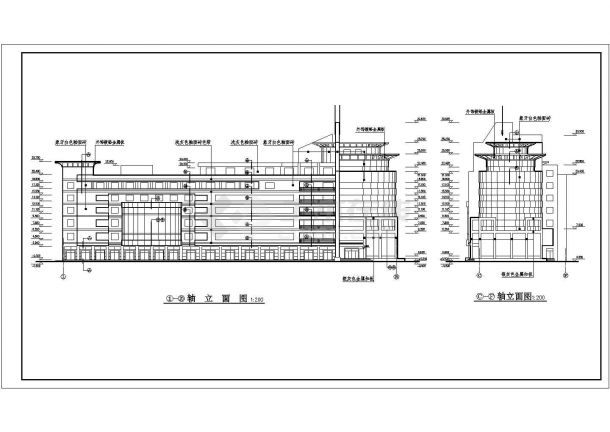 某建设大厦全套设计平面CAD图纸-图一