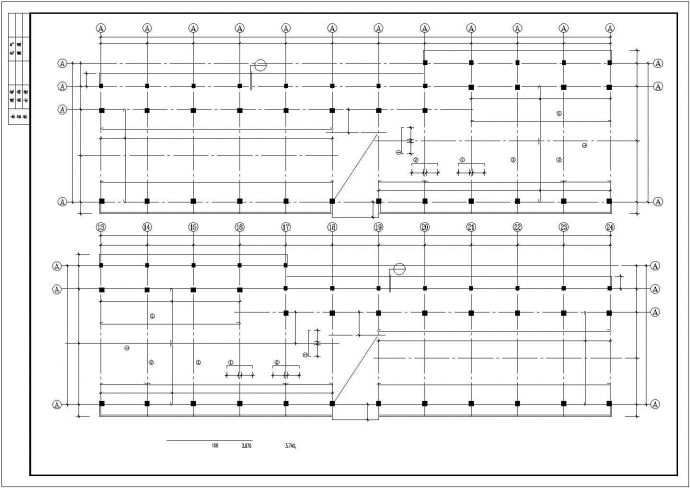 三层管理用房建筑CAD平面布置参考图_图1
