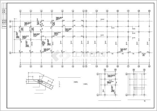 三层管理用房建筑CAD平面布置参考图-图二