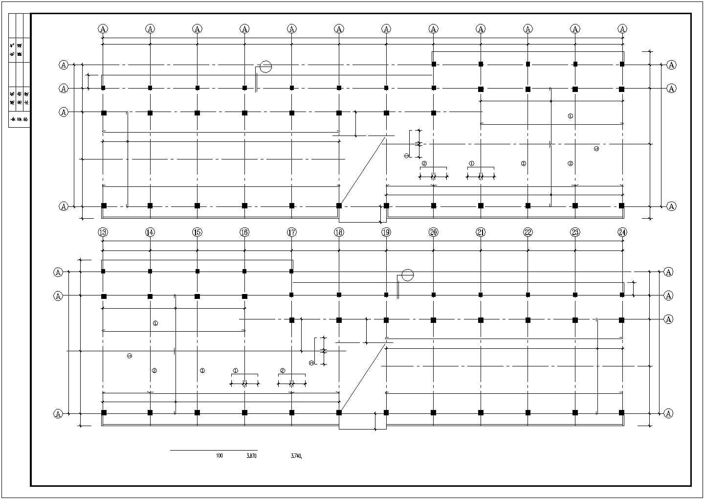 三层管理用房建筑CAD平面布置参考图