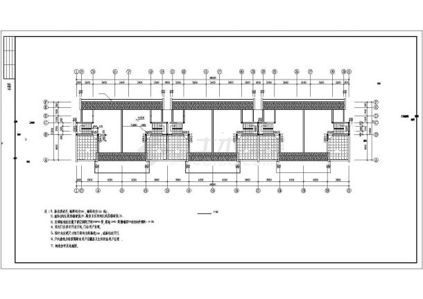 国外花园-多层、跃层住宅建筑CAD图纸-图二