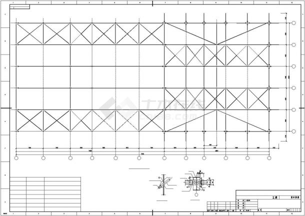 钢结构4S店结构施工全套CAD参考图-图一
