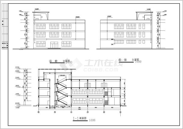 【新疆】某化工厂区食堂建筑设计图纸-图二