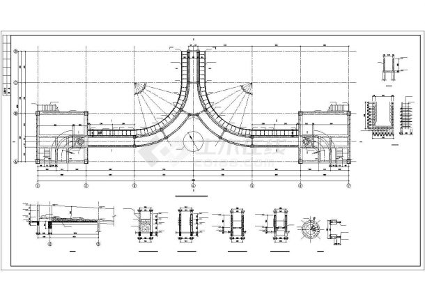某水渣沟平台及渣沟烟囱框架结构设计图-图二