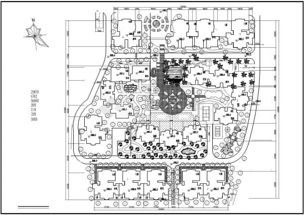 【江苏省】某地新天花园总平面建筑设计图-图一