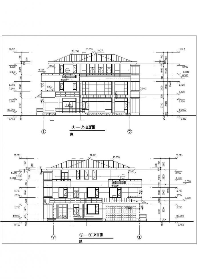 南京小型别墅样板建筑规划图_图1
