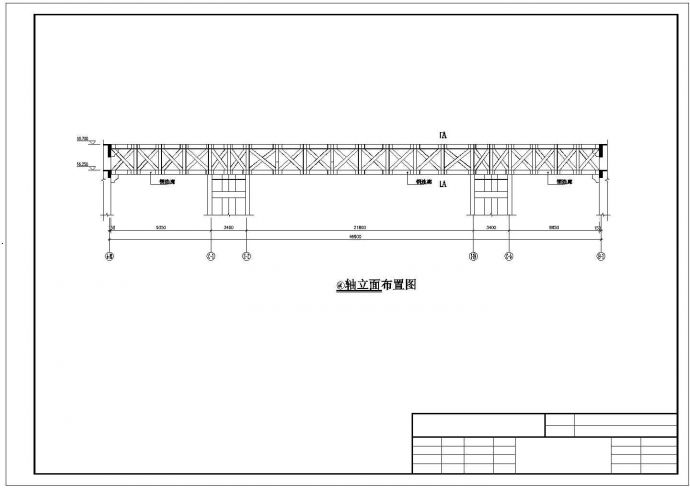某景区钢结构连廊结构CAD规划参考图_图1