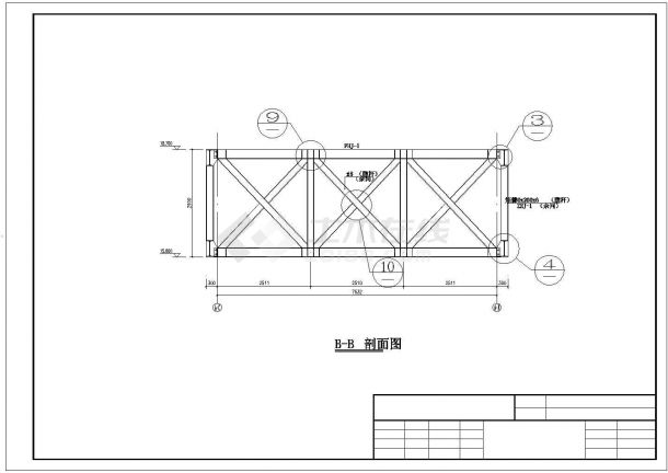 某景区钢结构连廊结构CAD规划参考图-图二