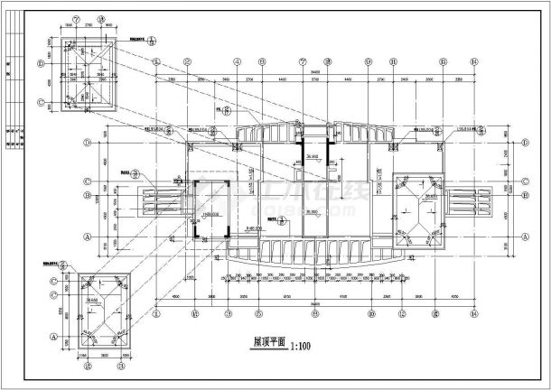 某地小区高层住宅建筑CAD设计方案图-图二