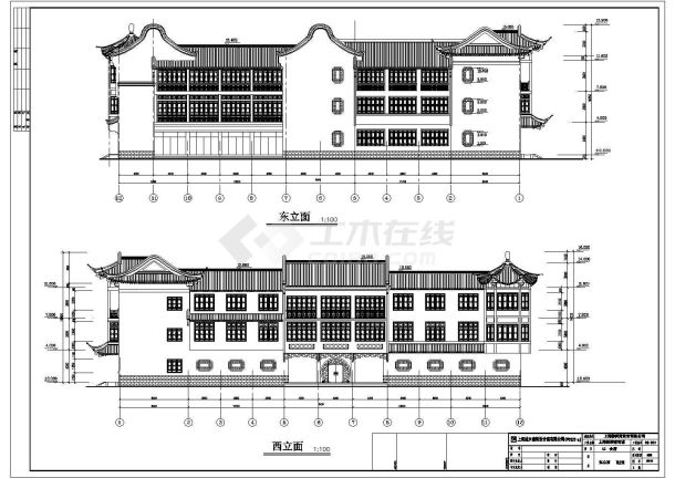 【上海】桥梓湾商城会所仿古建筑施工图-图一