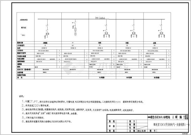 某多层商住小区配电设计布置图-图一