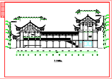 某地大型中式戏台、祠堂建筑施工图-图二