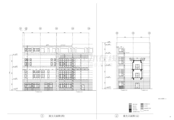 厂房二栋-A3建施放大立面CAD图-图二