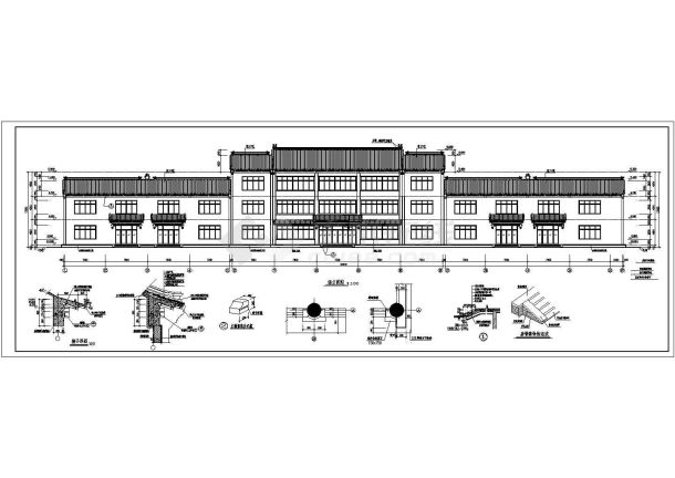 某地大型仿古建筑的建筑施工图（全套）-图一