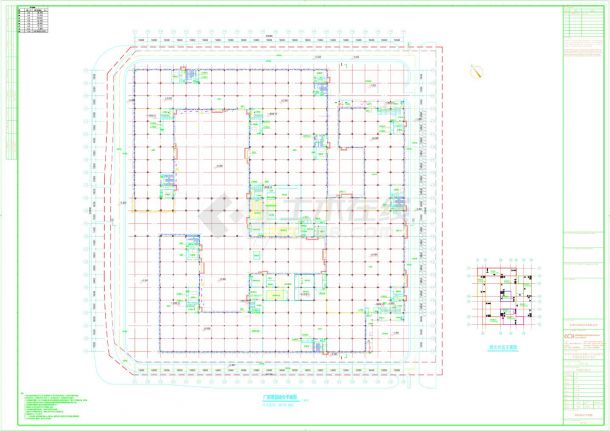生态园网络通讯设备生产项目1号厂房-厂房平面CAD图-图一