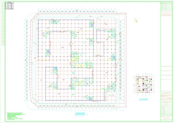 生态园网络通讯设备生产项目1号厂房-厂房平面CAD图_图1
