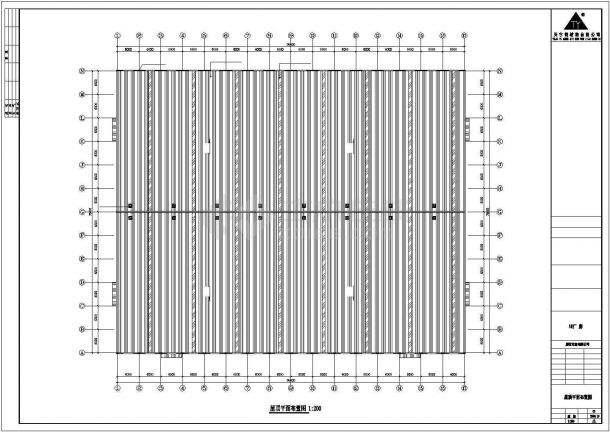 安徽晨旺工厂钢结构CAD布置图-图二