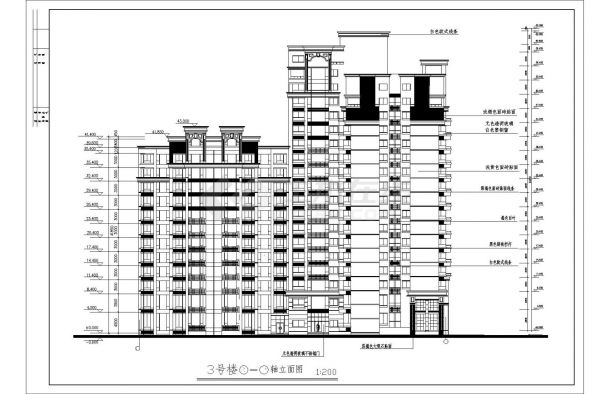 大型高层住宅平面设计图-图二