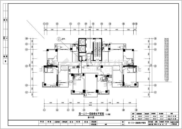 某居民楼排水设计方案图-图二