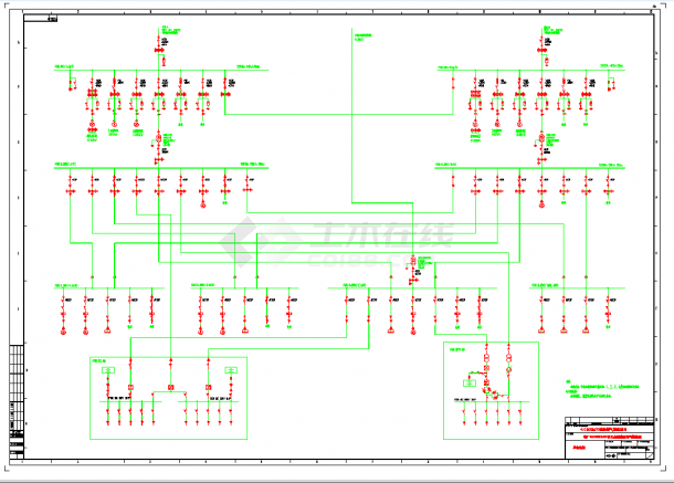 某地1000MW机组脱硫区电气主接线图CAD图纸-图一