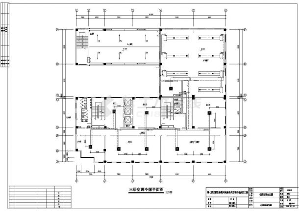 合肥某小区办公楼空调通风施工设计CAD详图-图二