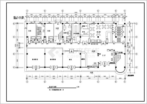 一套简单的宾馆建筑图（共7张）-图一