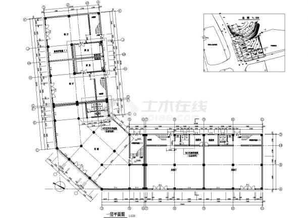 一套商业综合楼建筑图（共9张）-图二