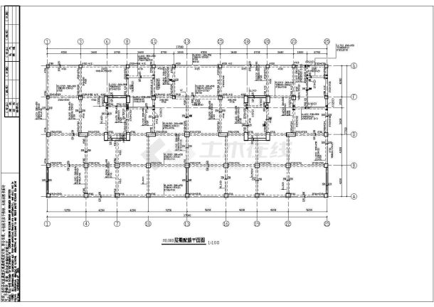 某地底框结构多层花园洋房建筑结构图纸-图二