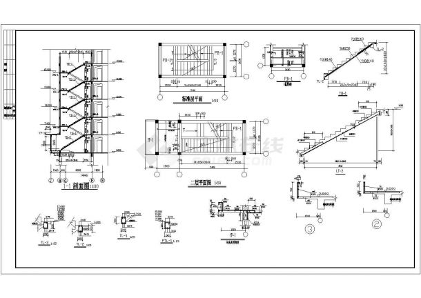 某地区底框住宅楼建筑结构CAD参考图-图一
