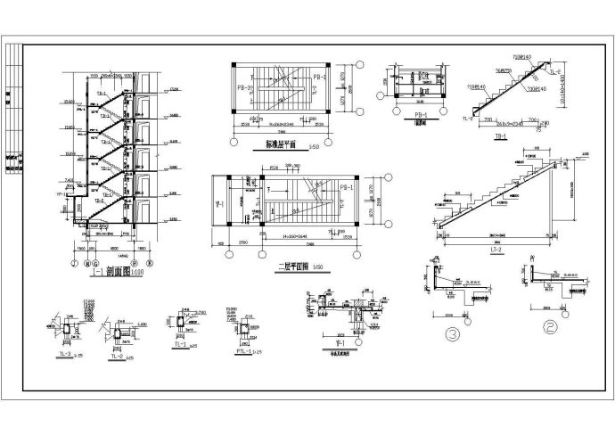 某地区底框住宅楼建筑结构CAD参考图_图1