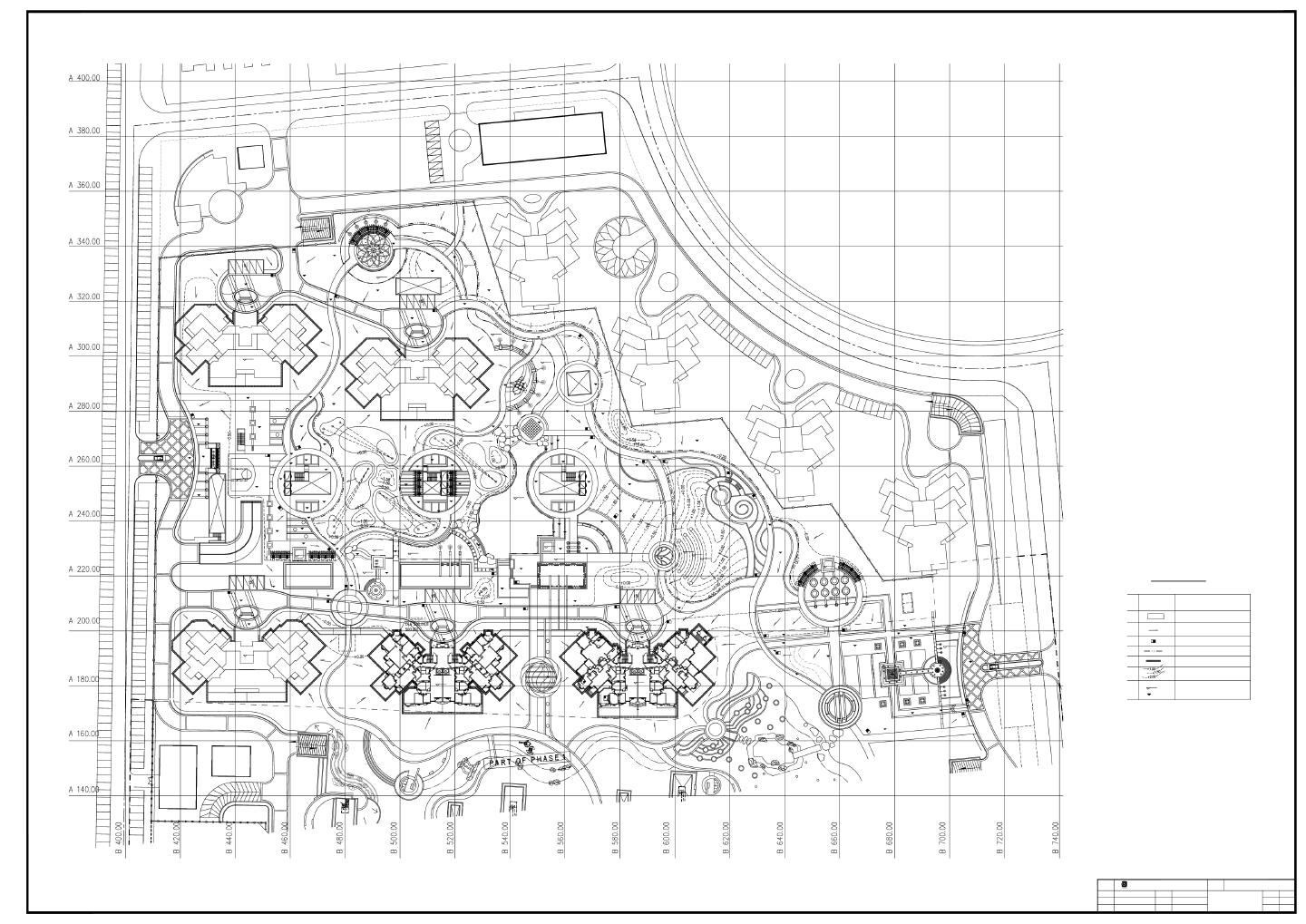 北京某某星园二期施工图-竖向平面图CAD图