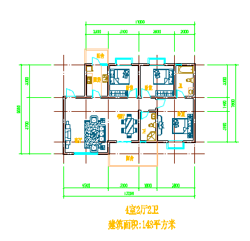 某地多种小型户型详细建筑设计方案图_图1