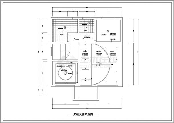 青岛市某精美的私人别墅建筑CAD布置图-图一