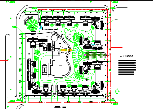 某地高层住宅小区建筑设计平面规划图_图1