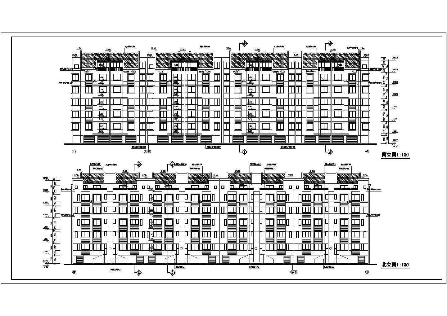 某高新区涑河居住区31栋住宅楼建筑图