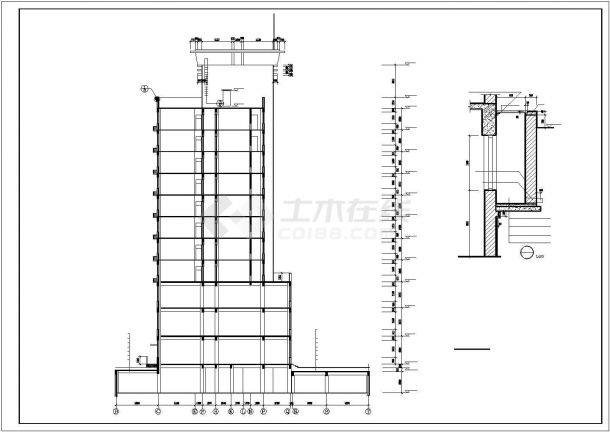 某地小型公寓建筑设计方案图（全套）-图二