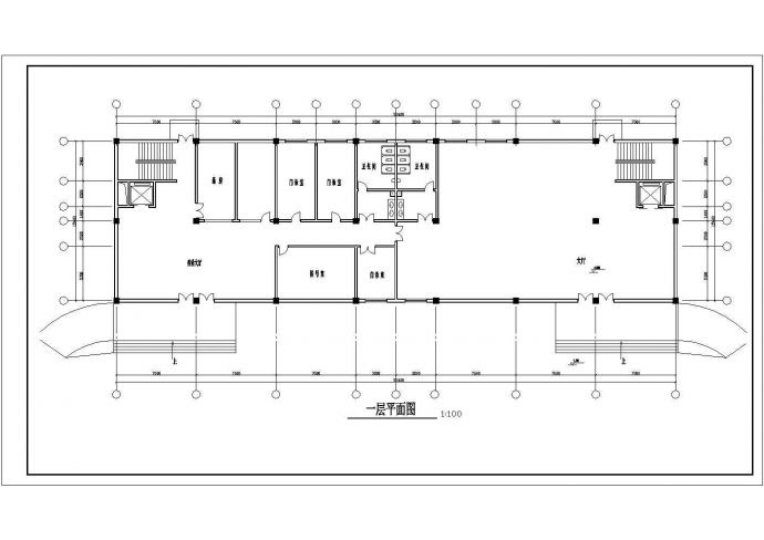 中海残联大厦建筑设计全套CAD图_图1