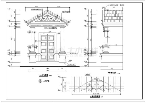 某三层私家别墅全套建筑施工图-图一