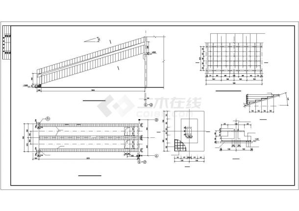 武汉某30米封闭式钢桁架通廊结构设计图-图二