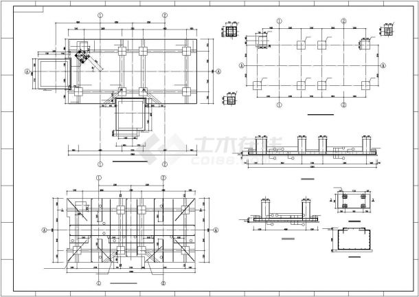 [中英]某钢框架及特种钢仓结构设计图-图二