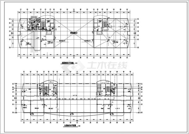 青岛市某十层综合大楼给排水全设计CAD布置图-图一