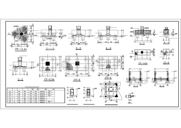 青岛市某办公楼框架结构CAD布置图-图二