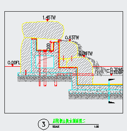 某小区后院假山跌水施工图-图一