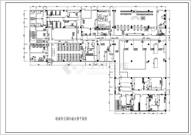 青岛市某医院检验科净化空调CAD布置图-图二