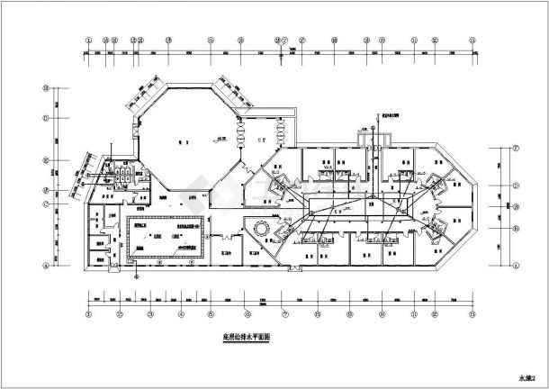 四川某宾馆餐厅给排水施工全套CAD参考图-图二