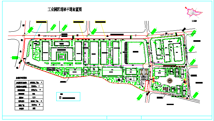 某地工业园区车间建筑规划总平面图